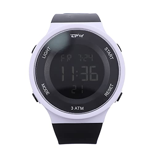 Gatuida 3stücke Men Digitale Uhr Mit Design Multifunktionale Armbanduhr Für Schüler Mit Kalender Und Alarm Abnehmbares Armband Mit Weißem Gehäuse von Gatuida