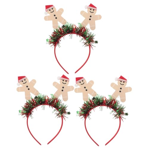 Gatuida 3stücke Weihnachtsstirnbänder Aus Lebkuchen Für Junge Mädchen Und Erwachsene Festliche Kopfbedeckungen Für Weihnachtsfeiern Und Fotoautomaten Leicht Und Angenehm Zu Tragen von Gatuida