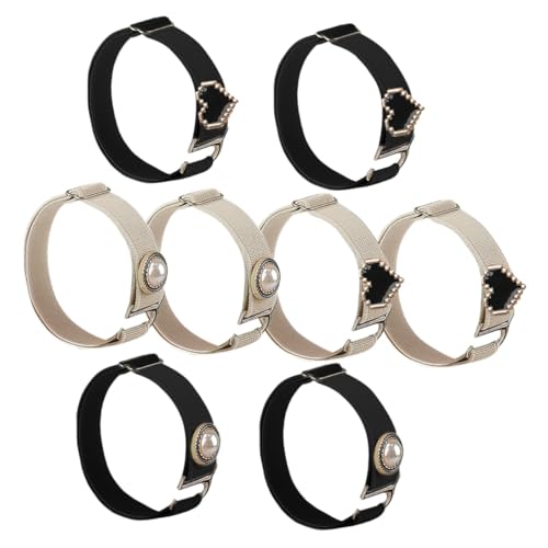 Gatuida 4 Paare Elastische Schuhriemen für High Heels Rutsch Fersenbänder in Schwarz und Hautfarbe Damen Schuhstraps mit Elegantem Design für Sicheren Halt und Komfort von Gatuida