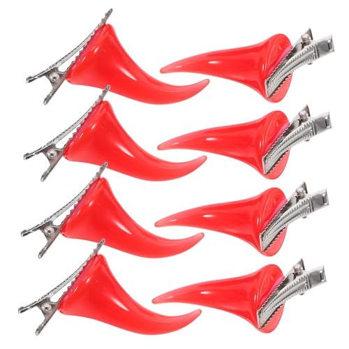 Gatuida 4 Paare Gothic Teufelshorn Haarnadeln Halloween Haarclips Ox Horn Haarspangen Damen Kostüm Zubehör Festliche Cosplay Haarschmuck Langlebig und Auffällig von Gatuida
