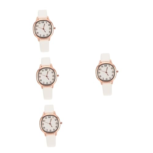 Gatuida 4stücke Vintage Damen Armbanduhr Mit Pu-Lederband Quadratischem Ziffernblatt Retro-Stil Elegant Und Leicht Für Alltag Und Besondere Anlässe von Gatuida