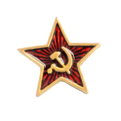 Gatuida 4 STÜCKE Fünfzackiger Stern Broschen Anstecknadeln aus Legierung Kommunismus Marxismus Brustnadeln Modisches Accessoire für Kleidung Tasche Hut Schal von Gatuida