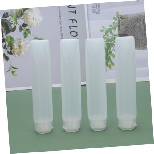 Gatuida 4 STÜCKE Teiliges Nachfüllbare Squeeze Flaschen aus PE und PP Leichte Reise kosmetikbehälter mit Auslaufschutz für Shampoo Duschgel Handcreme Lotion Wiederverwendbare Tube von Gatuida