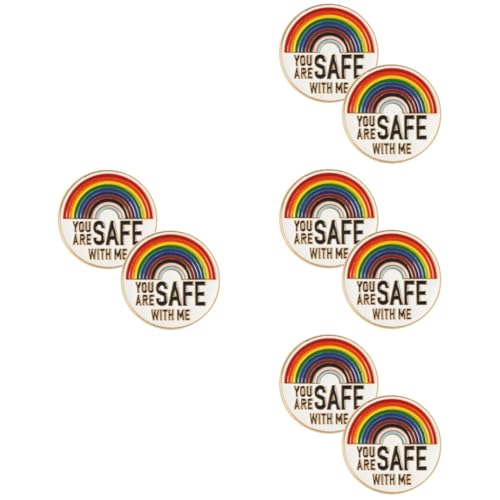 Gatuida 4 Sätze You Are Safe With Me Regenbogen Brosche Emaille Anstecker Für Kleidung Taschen Hüte Pins Für 2 Stück * 4 von Gatuida