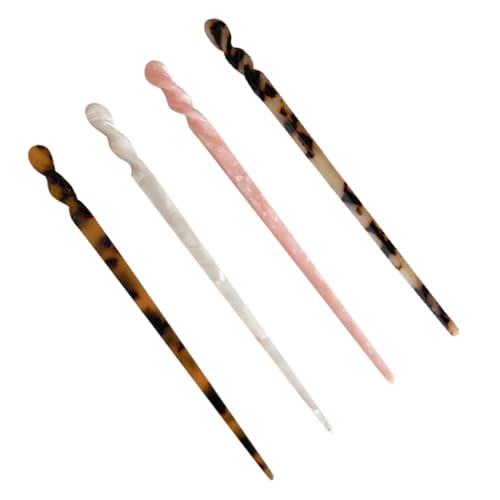 Gatuida 4 Stck Teiliges Chinesische Haarnadeln aus Acetat Dekorative Vintage Haarstäbchen für Damen Stabile Haarschmuck sticks für Sichere Hochsteckfrisuren Klassischer Chinesischer Stil von Gatuida