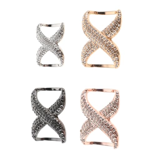 Gatuida 4 Stück Funkelnde Strass Bowknoten Clips für Frauen Vielseitige Schal Halterungen für Looks und Accessoires von Gatuida