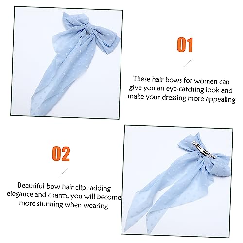 Gatuida 4 Stück Große Haarschleifen Haarspangen mit Langen Bändern Frühling Haarclips Pastellfarben für Damen Modischer Haarschmuck für Stilvolle Frisuren von Gatuida