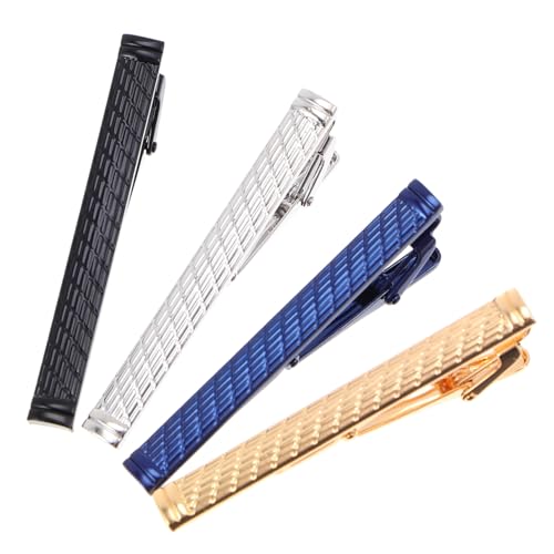 Gatuida 4 Stück Klassische Herren Krawattenklammer aus Kupfer Praktische Business Tie Bars Feine Verarbeitung Langlebig Leichter Eleganter Krawattenhalter für Formelle Anlässe von Gatuida