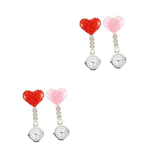 Gatuida 4stücke Tragbare Clip Uhr Für Liebevolle Ansteckuhr Und Einfaches Design Für Ärzte Und Pflegepersonal Praktische Zeitmessung Und Dekoration von Gatuida