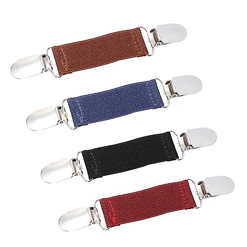 Gatuida 4 Stück Kreative Pullover Clips Elastische Strickjacken Klammern Schwarz Weinrot Braun Vielseitig Einsetzbar für Pullover Kleider Schals und Cardigans von Gatuida