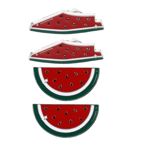 Gatuida 4 Stück Kreative Wassermelonen Broschen aus Langlebigem Emaille Schmuck Fruchtige Anstecknadeln für Kleidung Rucksäcke und Cardigans Accessoires für Alltag und Party von Gatuida