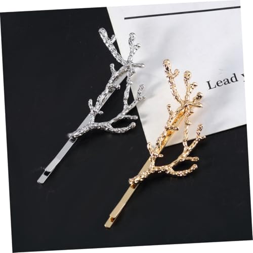 Gatuida 4 Stück Modische Haarklammern Damen Design Metall Haarspangen Gold Silber für Alltag Party Schule Frisuren Zubehör von Gatuida