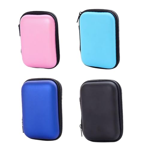 Gatuida 4 Stück Multifunktionale kleine und Kabeltaschen Rechteckig Tragbare Organizer aus Langlebigem Material für Kleingeld Schlüssel Digitale Zubehöraufbewahrung Zufällige Farbe von Gatuida