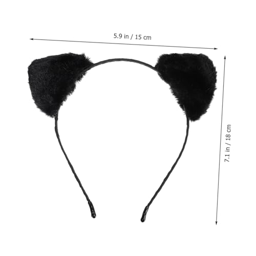 Gatuida 4 Stück Plüsch Katzenohren Haarreif in Rosa Beige Schwarz Weiches Stoffmaterial Komfortabel und Modisch Niedliches Tier stirnband für Mädchen Cosplay Fasching Party von Gatuida