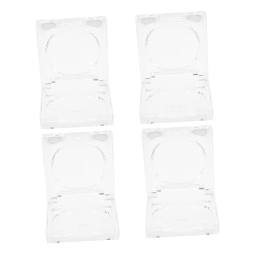 Gatuida 4 Stück Rouge-Box Lidschatten-Box Lidschatten -Speichergehäuse Behälter für Lidschatten Kosmetik-Unterbehälter leerer Make-up-Puderbehälter Textmarker leerer Halter p.s Transparent von Gatuida