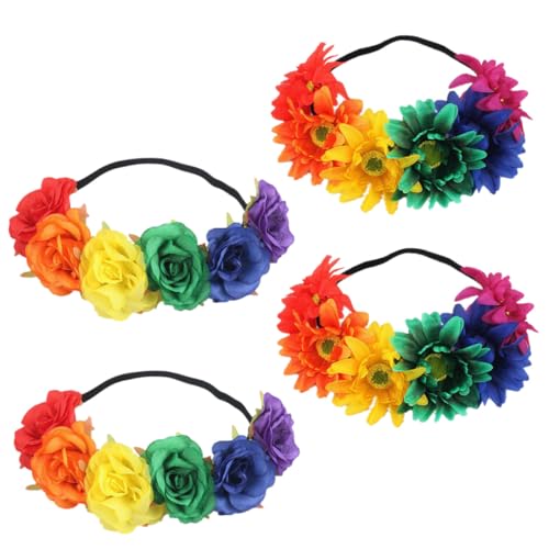 Gatuida 4 Stück Teiliges Braut Haarband mit Farbverlaufenden Stoffblumen Eleganter Kopfschmuck für Hochzeit Party Damen und Mädchen Vielseitiges Accessoire für Festliche Anlässe von Gatuida