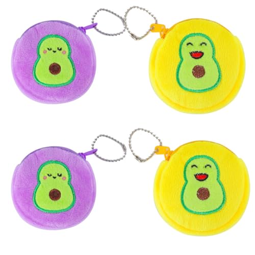 Gatuida 4stücke Cartoon Kopfhörertasche Für Junge Mädchen Mädchen Münztasche Plüsch Lagerung Tasche Mit Cartoon Design Für Ohrhörer Schlüssel Geld Medikamente von Gatuida