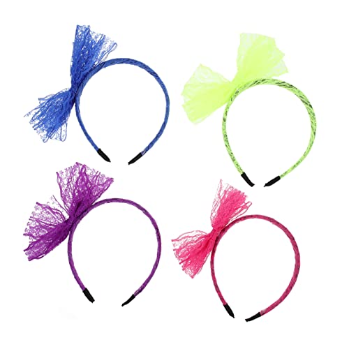 Gatuida 4 Stück Teiliges Damen Spitzen Schleifen Stirnband Großes Haarschmuck mit Farbigen Schleifen für Party Alltag und Festliche Anlässe Jahre Stil Buntes Spitzenhaarband Gatuida 4 Stück Teiliges Damen Spitzen Schleifen Stirnband Großes Haarschmuck mit Farbigen Schleifen für Party Alltag und Festliche Anlässe Jahre Stil Buntes Spitzenhaarband von Gatuida
