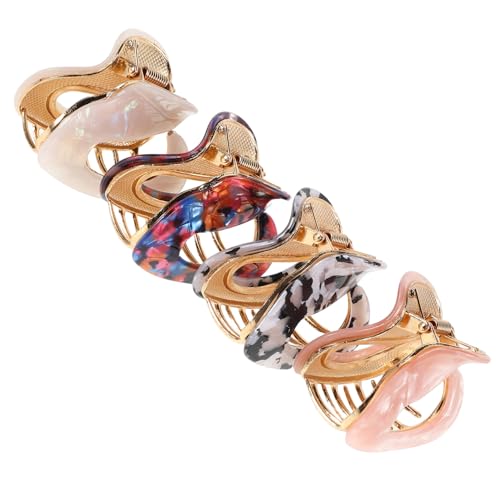 Gatuida 4 Stück Teiliges Einzigartige Haarklauen in Schlangenform Rutschfeste Metall Haarklammern für Dickes Haar Haarschmuck Clips für Frauen und Mädchen Sicherer für Jeden Anlass von Gatuida