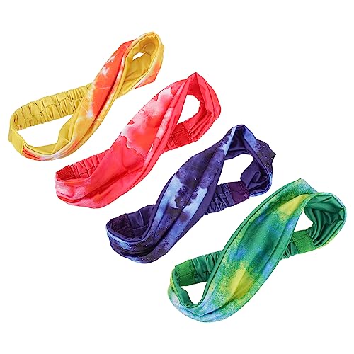 Gatuida 4 Stück Teiliges Elastisches Sport Stirnband Yoga Haarband Schweißband für Outdoor Laufen Fitness Grün Blau Gelb und Rot Atmungsaktiv und Dehnbar für Damen und Herren Gatuida 4 Stück Teiliges Elastisches Sport Stirnband Yoga Haarband Schweißband für Outdoor Laufen Fitness Grün Blau Gelb und Rot Atmungsaktiv und Dehnbar für Damen und Herren von Gatuida