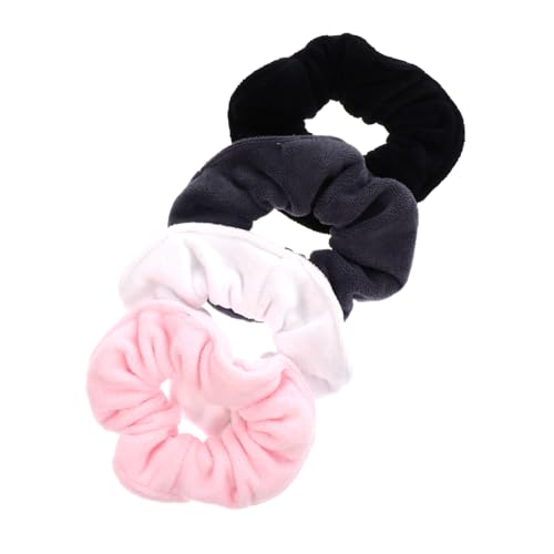 Gatuida 4 Stück Teiliges Flauschiger Large Intestine Haargummis Weiche Strapazierfähige Ponytail Holder in Rosa Haarschleifen für Damen Alltag und Party von Gatuida