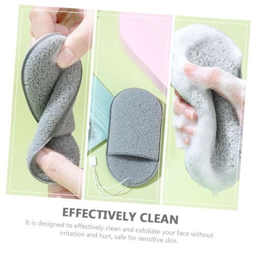 Gatuida 4 Stück Teiliges Gesichtsschwamm Weich Sanftes Peeling Waschpads mit Aufhängung für Gründliche Reinigung Make up Entferner Geeignet für Hauttypen von Gatuida