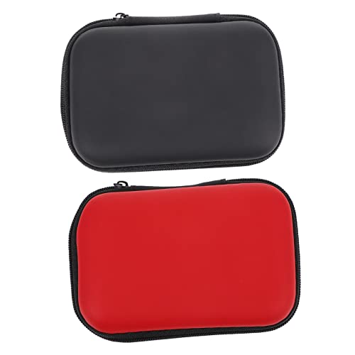 Gatuida 4 Stück Teiliges Gitarrenplektren Aufbewahrungsset mit Reißverschluss Robuster Organizer Box Strapazierfähige Tasche in Schwarz und Rot Praktischer Reise Transportbehälter für von Gatuida