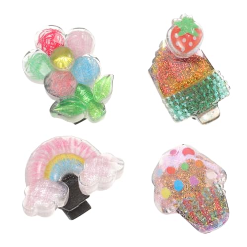 Gatuida 4 Stück Teiliges Glitzernde Schuhschnallen für Mädchen Abnehmbare Schuhdekoration mit Bunten Designs für Sneakers Turnschuhe und Freizeitmode von Gatuida