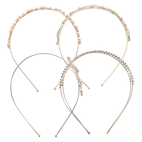 Gatuida 4 Stück Teiliges Haarschmuck für Damen mit Strass Verzierte Haarreifen für Hochzeiten Events und Geburtstagsfeiern für Teenager Mädchen und Brautjungfern von Gatuida