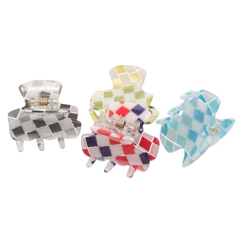 Gatuida 4 Stück Teiliges Kleine Haarklammern aus Acryl Rutschfeste Mini Haarspangen mit Festem Halt Modische Klammern für Damen und Mädchen Geeignet für Haartypen und Stylings von Gatuida