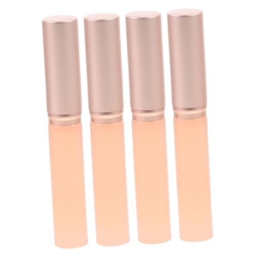 Gatuida 4 Stück Teiliges Lippenpinsel mit Deckel Vielseitiger Make Up Pinsel für Lippenstift Concealer und Formgebung Langlebig Tragbar Praktische Anwendung für Frauen Rosa von Gatuida