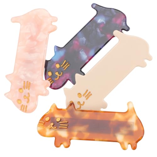 Gatuida 4 Stück Teiliges Mädchen Haarspangen Katzenform Bunte Haarschmuck Clips für Tägliche Party Halloween Weihnachten Frisuren von Gatuida