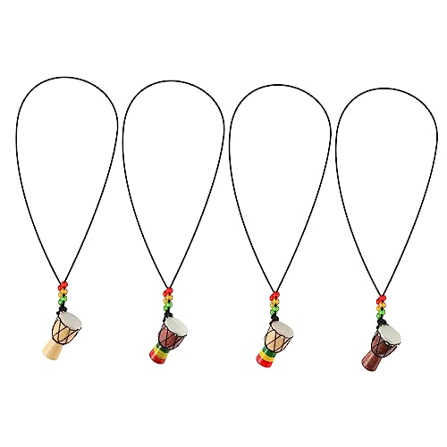 Gatuida 4 Stück Teiliges Mini Afrikanisches Trommel Kreative Anhänger für Damen Langlebiger Schmuck mit Feinen Details Stilvolle Ergänzung für Outfit für Modebewusste von Gatuida