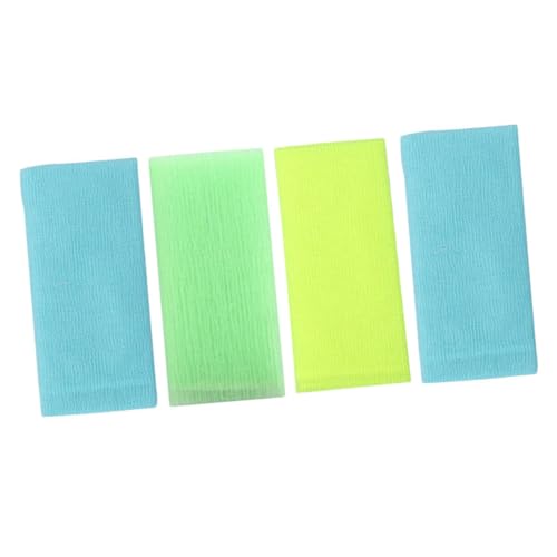 Gatuida 4 Stück Teiliges Peeling duschtuch Langlebige Körper badetücher mit Starkem Schaum Exfolierendes Body Scrubber Handtuch für Sanfte Hautmassage und Effektive Rückenschrubber von Gatuida