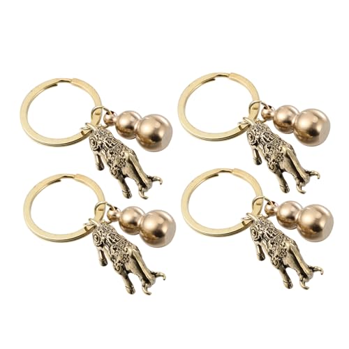 Gatuida 4 Stück Teiliges Retro Messing Kuh Anhänger Schlüsselanhänger DIY Rindsförmige Schmuckanhänger für Männer und Taschen Accessoires von Gatuida