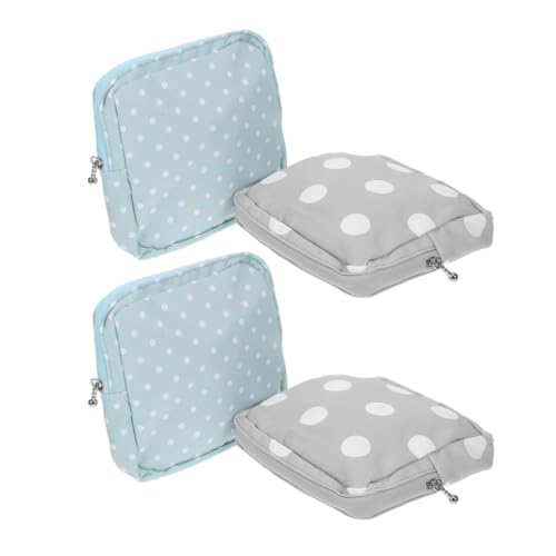 Gatuida 4 Stück Teiliges Sanitary Pad Pouch aus Oxford wasserdichte Geräuscharme Perioden Organizer mit Separaten Fächern für Damen Kompakte Aufbewahrungstasche für Reisen Büro und Alltag von Gatuida