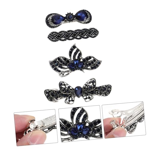 Gatuida 4 Stück Teiliges Strass haarspangen aus Legierung mit Blattdesign Modische Haarklammern für Damen Vielseitiger Haarschmuck für Alltag und Party Eleganter Styling accessoire von Gatuida