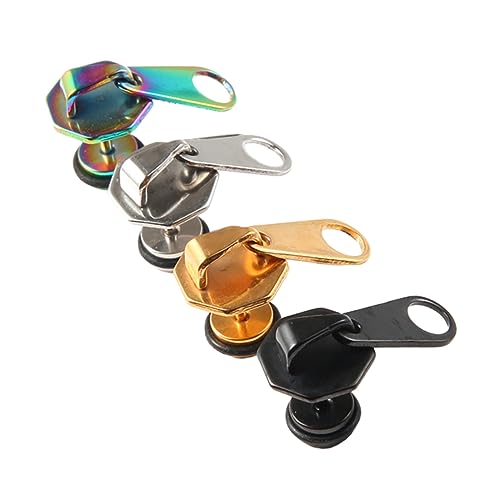 Gatuida 4 Stück Teiliges Titanstahl Ohrstecker im Dumbbell Design für Damen und Herren Punk Ohrhänger Farbenfroh und Accessoire für Alltag und Partys Zufällige Farbe Zufällige Farbe von Gatuida