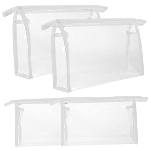 Gatuida 4 Stück Teiliges Tragbare Kosmetiktasche mit Reißverschluss für Mädchen Transparentes Toilettenbeutel für Reisen und Unterwegs Robust und Langlebig von Gatuida