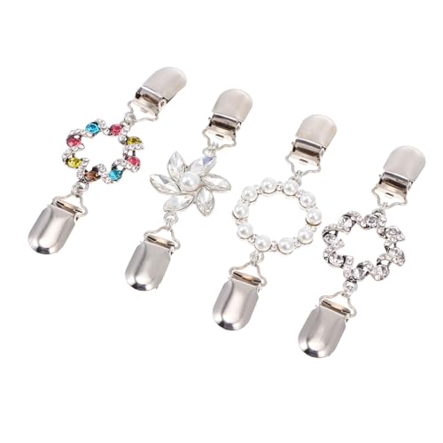 Gatuida 4 Stück Teiliges Wasser Schalclips und Perlen Broschen Strickjacken und Cardigan Broschen aus Legierung Modische Kleidungsdekor Accessoires für Damen Vielseitig für Pullover und von Gatuida