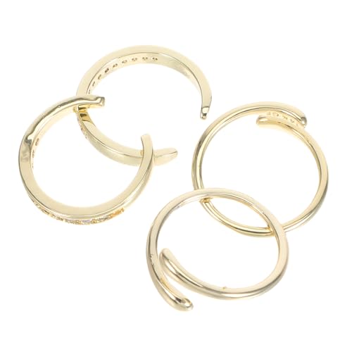 Gatuida 4 Stück Verstellbare Zehenringe für Frauen Offene Fußringe Strass Leichte Farbbeständige Fußschmuck für Sommer Strand und Urlaub Atmungsaktiv und Komfortabel von Gatuida
