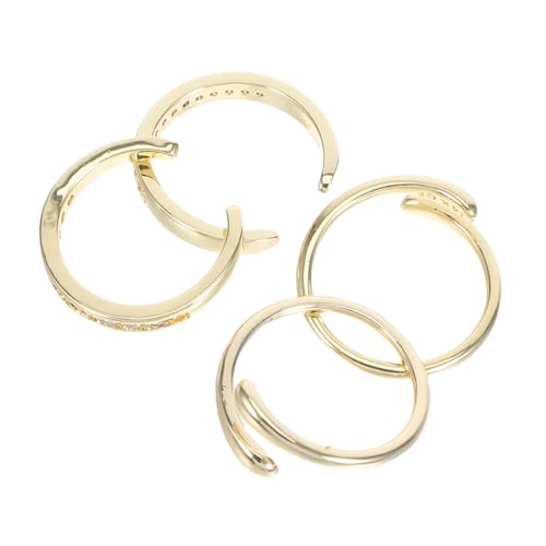 Gatuida 4 Stück Verstellbare Zehenringe für Frauen mit Offenem Design und Funkelnden Strasssteinen Leichtes Fußschmuck-set für Sommer Strandurlaub und Barfuß Stil von Gatuida