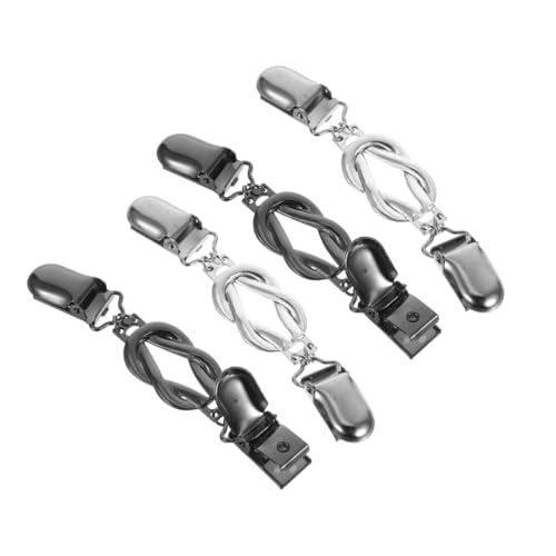 Gatuida 4 Stück Vintage Cardigan Clips Retro Schal und Kragenclips für Damen Multifunktionale Verschlüsse Hochwertige Clips für Strickjacken und Umhänge Elegantes Design Gunmetal und von Gatuida