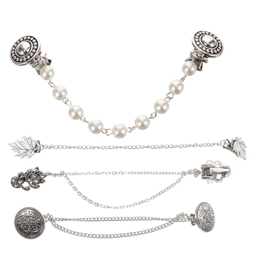 Gatuida 4 Stück Vintage Cardigan Clips aus Langlebiger Legierung Retro Sweater Schal Clips mit Verschiedenen Designs Hemd Kette und Pullover Verschluss für Damen Einfach zu Befestigen Gatuida 4 Stück Vintage Cardigan Clips aus Langlebiger Legierung Retro Sweater Schal Clips mit Verschiedenen Designs Hemd Kette und Pullover Verschluss für Damen Einfach zu Befestigen von Gatuida