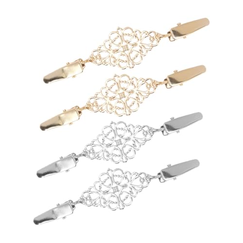 Gatuida 4 Stück Vintage Schalklammern Retro Pullover Clips Klammern für Damen von Schals und Strickjacken Tragbar und Funktional von Gatuida