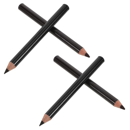 Gatuida 4 Stück Wasserfeste Augenbrauenstifte Set mit Holzschaft Langanhaltend Schweißresistent Intensiver Farbauftrag in Schwarz und Braun für Präzises Formen und Füllen der Brauen für von Gatuida