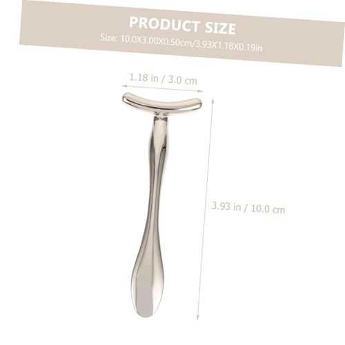 Gatuida 4 Stück Zinklegierung Augencreme Massagewerkzeug Teiliges Metall Eye Sticks Förmiger Massage Löffel Silber und Gold für Gesichtspflege und Hautpflege von Gatuida