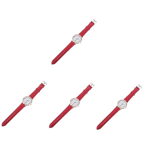 Gatuida 4stücke Damen Armbanduhr Aus Hochwertigem Material Elegante Und Einfache Digitale Quarzuhr Für Schule Freizeit Und Büro Leicht Ablesbar Modischer Stil von Gatuida