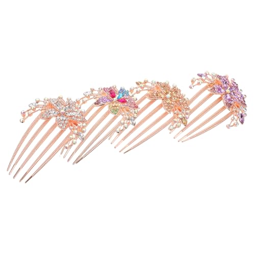 Gatuida 4-teilige Klassische Haarkämme Für Damen, Haar-styling-clips Mit Strass-blumen, Vintage-kopfschmuck Für Hochzeiten Und Die Braut, Für Besondere Anlässe Und Den Alltag von Gatuida