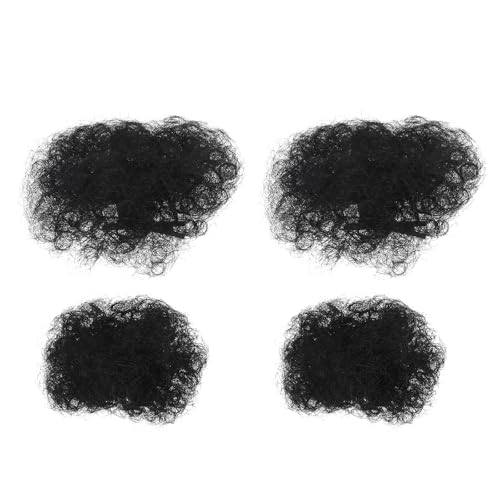 Gatuida 4-teiliger Afro-Locken-Dutt: Synthetische Perücken- für Kinder mit Haarnadel-Design – perfekt als Party- und Foto-Accessoire – schwarze Afro-Perücken-Haarspangen von Gatuida